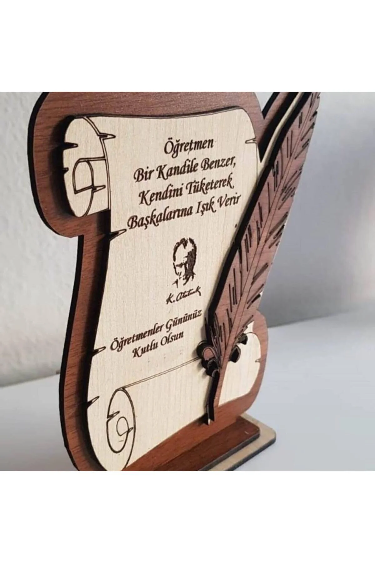 Ahşap plaket öğretmenler günü özel