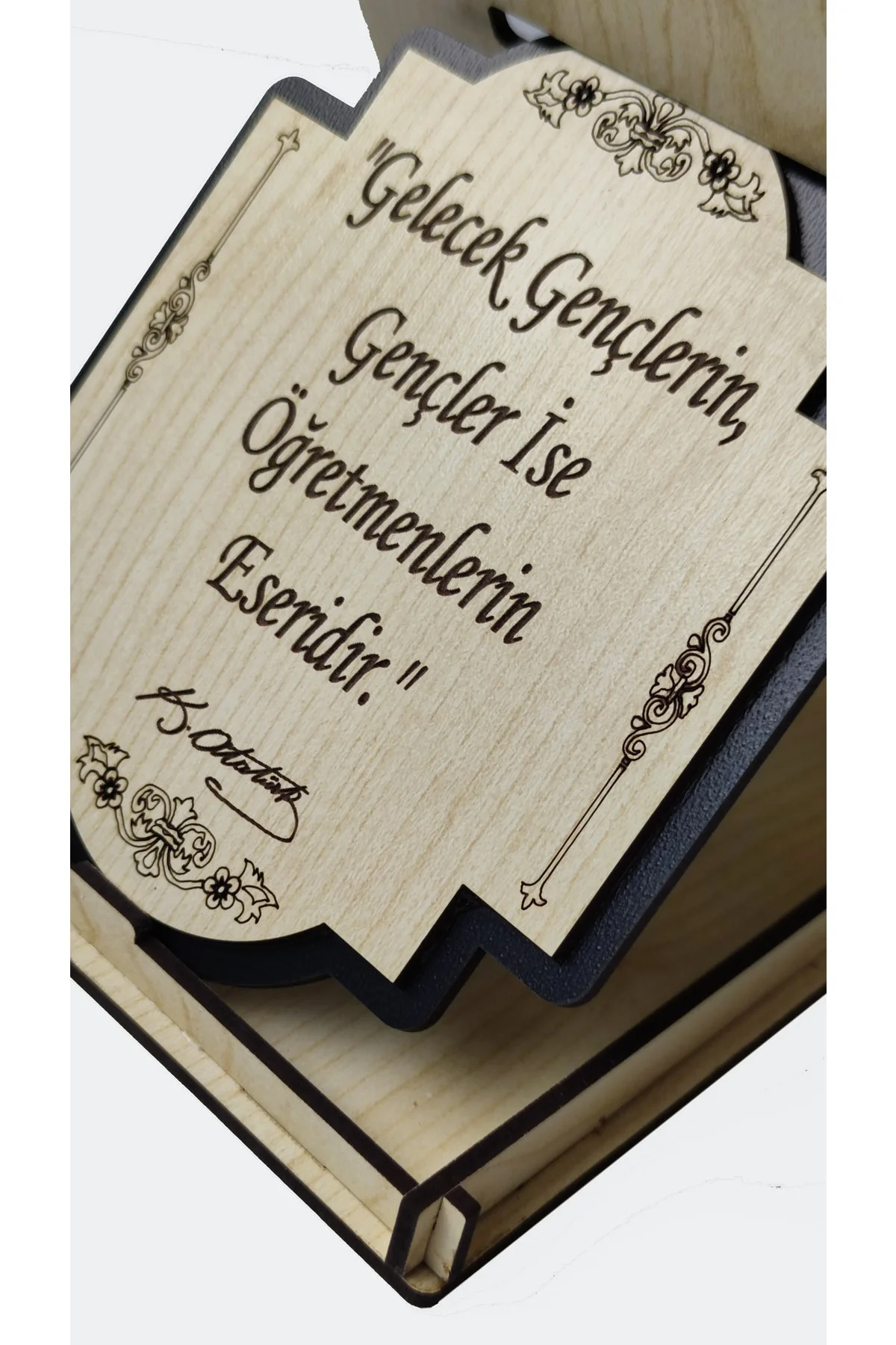 Öğretmenler Günü Özel Plaket Hediye Ahşap Lazer Kesim - MOONCREATIVE Görsel 4