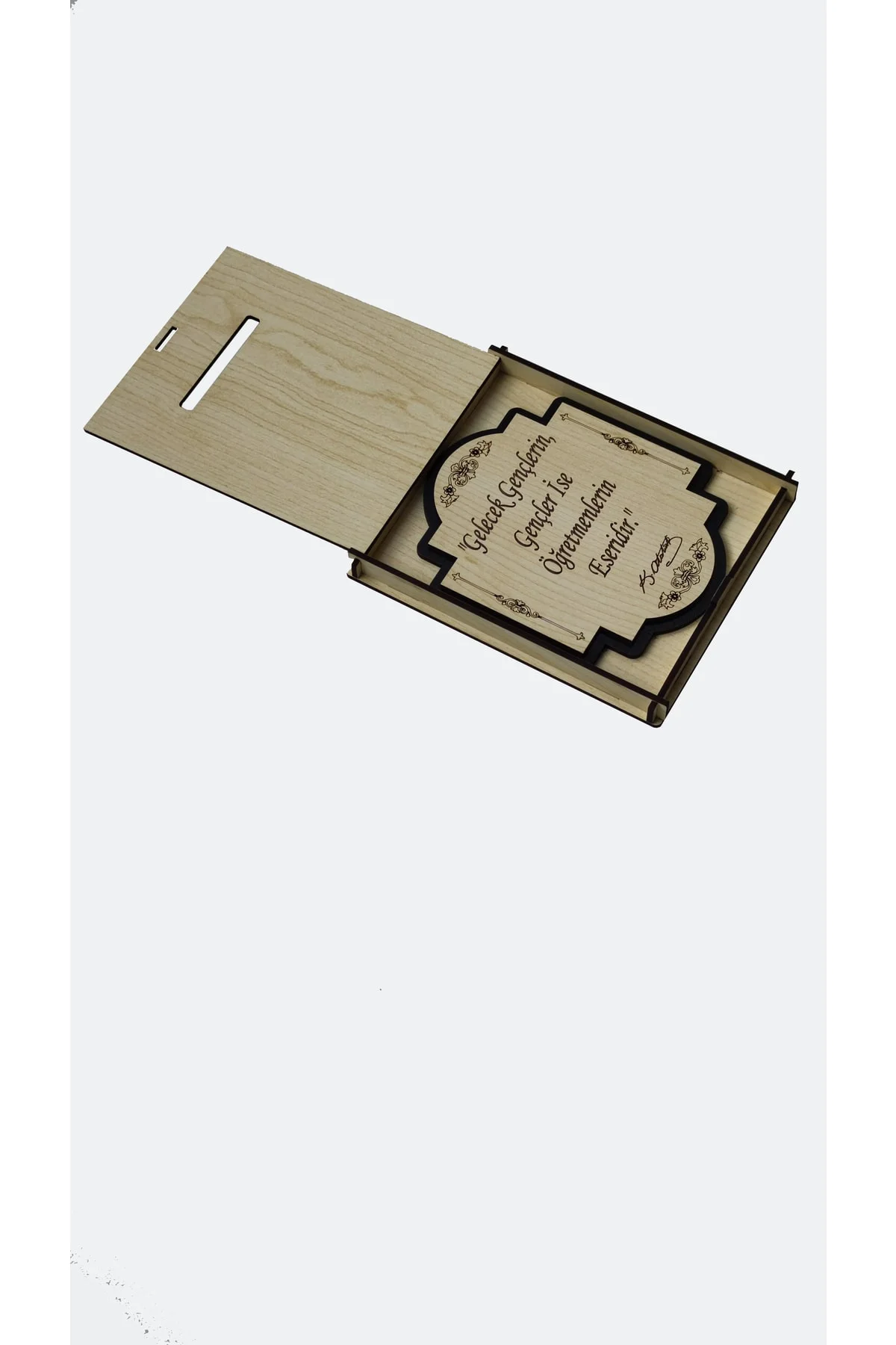 Öğretmenler Günü Özel Plaket Hediye Ahşap Lazer Kesim - MOONCREATIVE Görsel 2