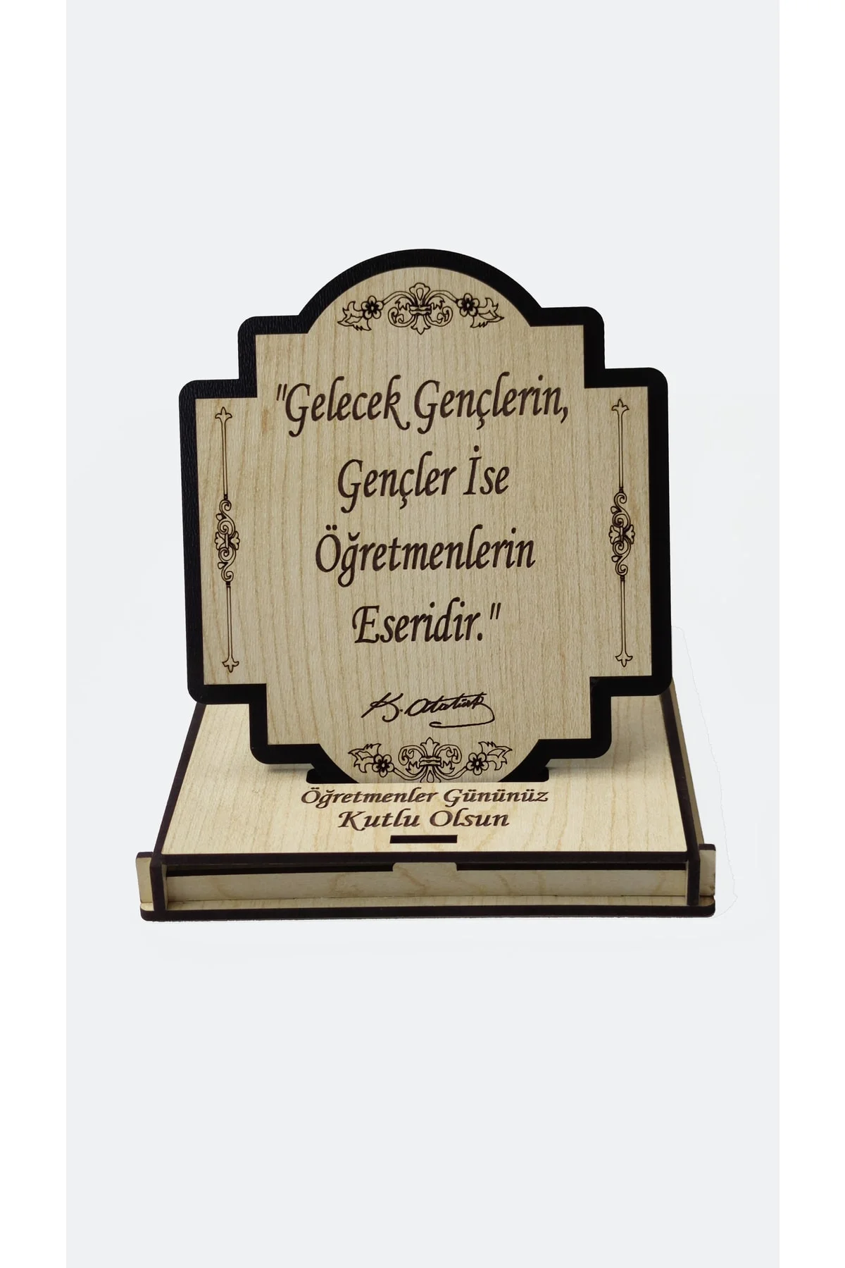 Öğretmenler Günü Özel Plaket Hediye Ahşap Lazer Kesim - MOONCREATIVE Görsel 5