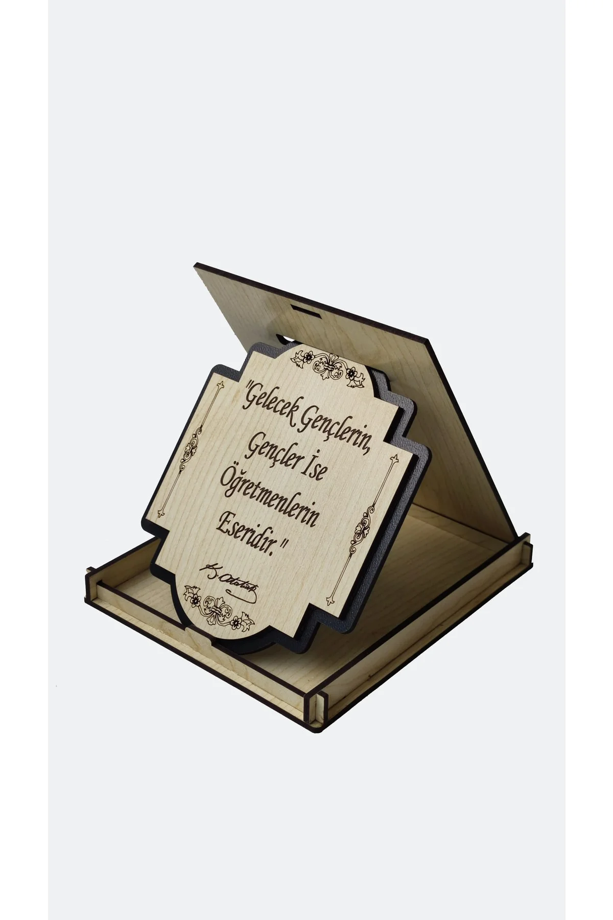 Öğretmenler Günü Özel Plaket Hediye Ahşap Lazer Kesim - MOONCREATIVE Görsel 3