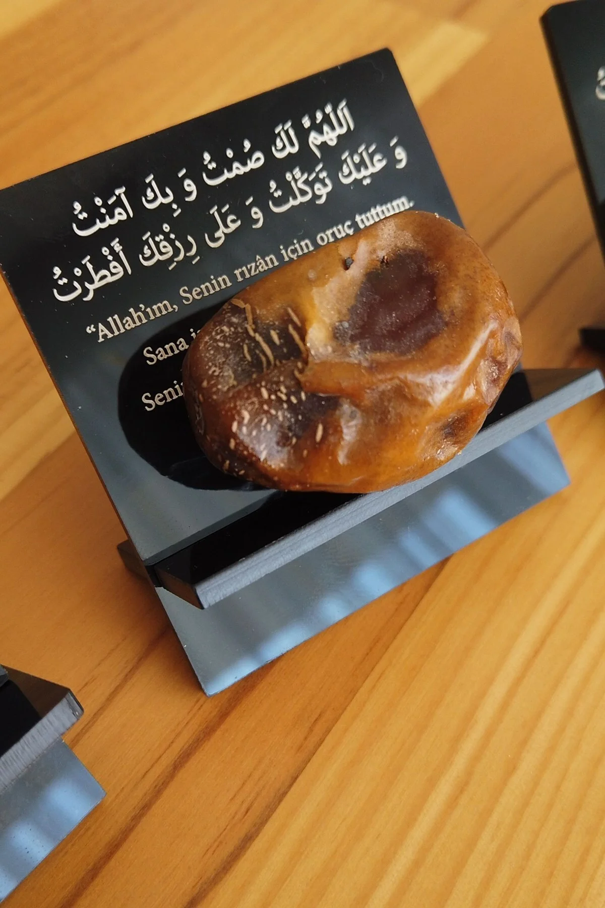 Hurmalık 6 Adet Hurma Lokum Tabağı Iftar Duası Işlemeli Yıkanabilir Ramazan Hurma Sunumluğu - SaltanArt Görsel 6