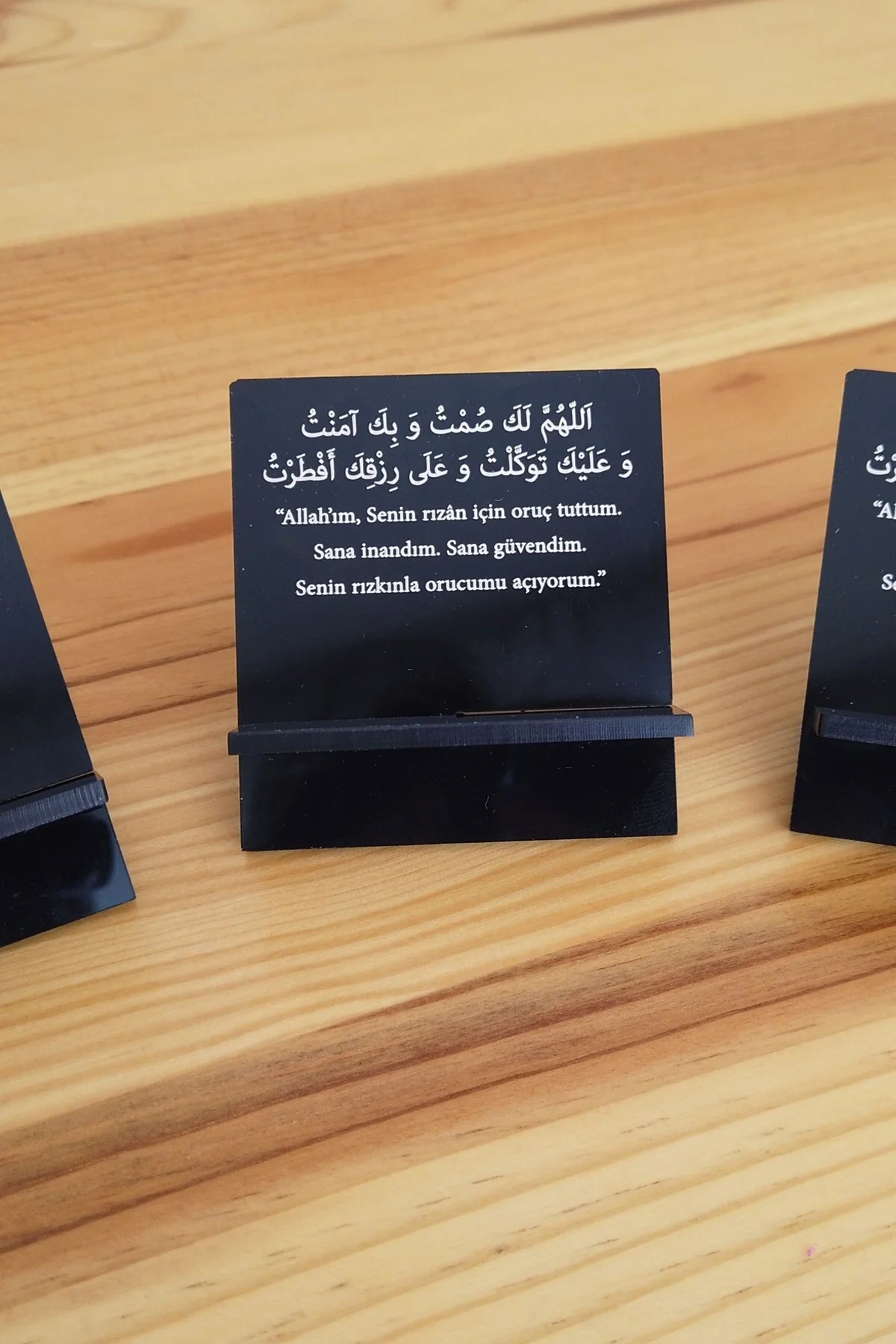 Hurmalık 6 Adet Hurma Lokum Tabağı Iftar Duası Işlemeli Yıkanabilir Ramazan Hurma Sunumluğu - SaltanArt Görsel 3