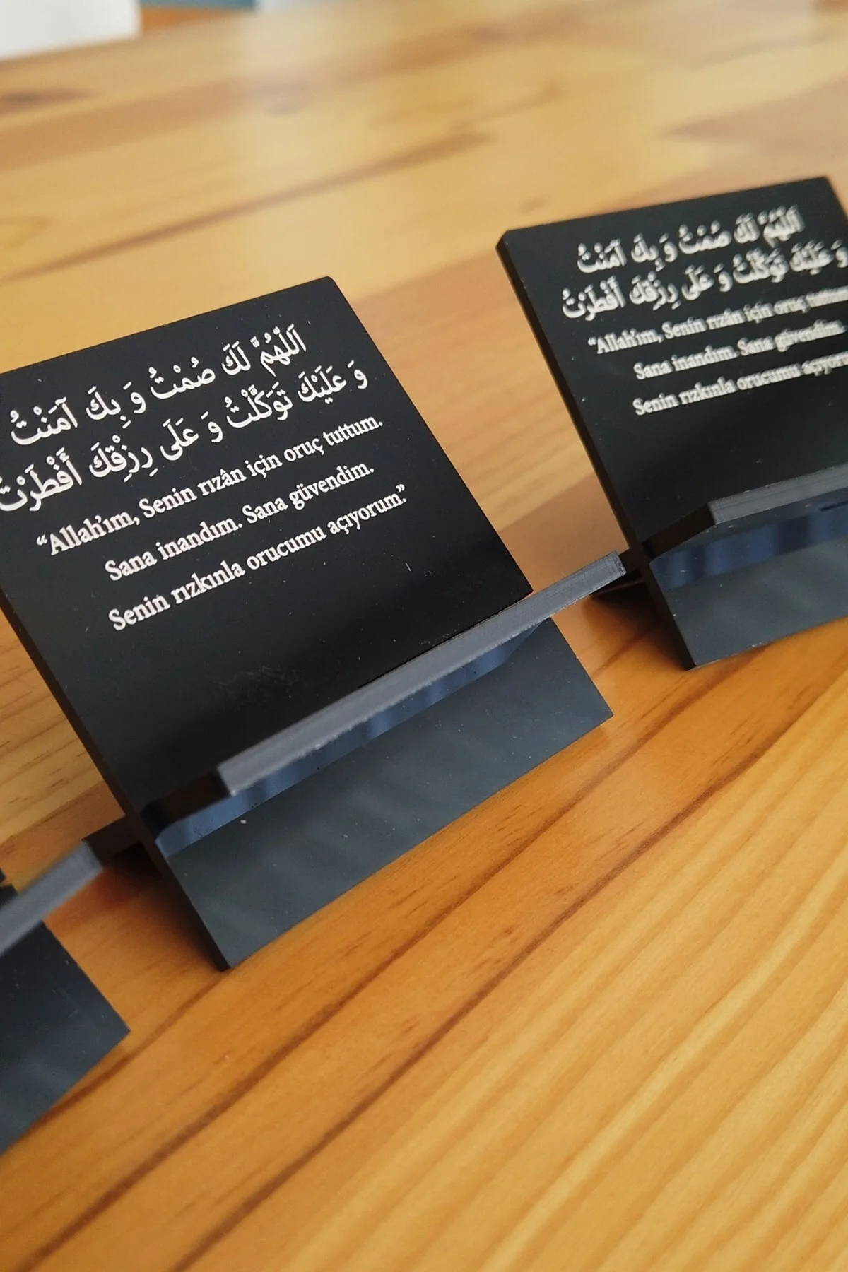 Hurmalık 6 Adet Hurma Lokum Tabağı Iftar Duası Işlemeli Yıkanabilir Ramazan Hurma Sunumluğu - SaltanArt Görsel 5