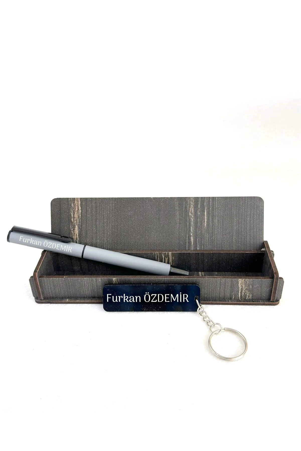 Kişiye Özel Rubber Kalem Anahtarlık Özel Hediyelik Ahşap Kutulu Öğretmenler Günü - SaltanArt Görsel 3