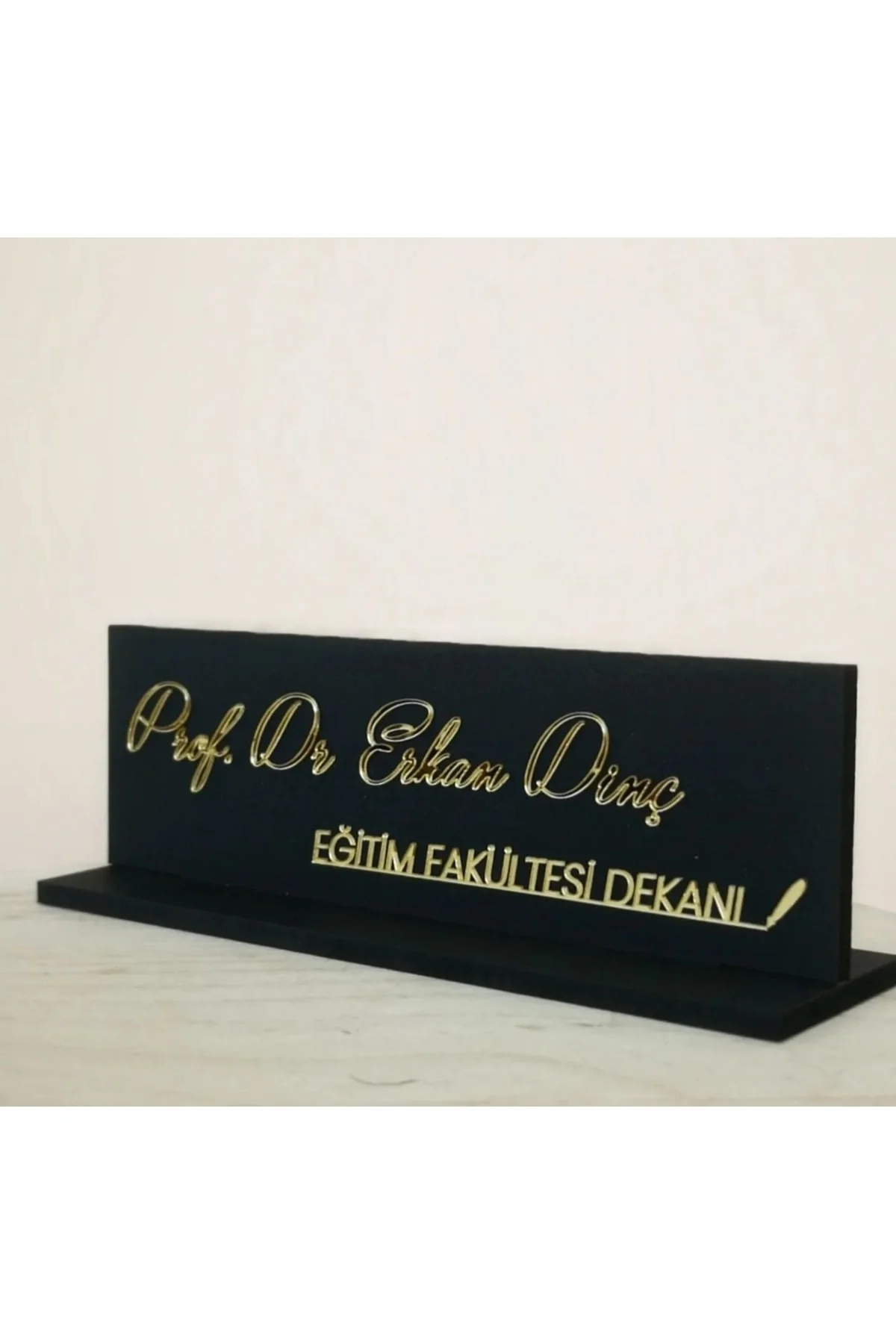 Kişiye Özel Ahşap Mdf Masaüstü Ofis Isimliği