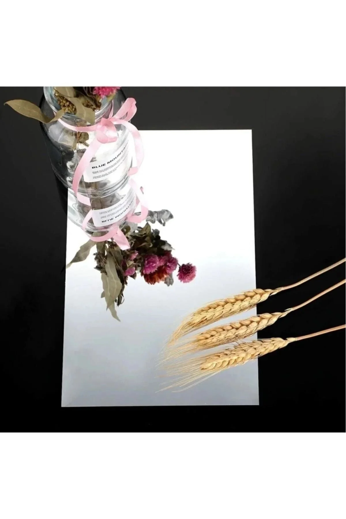 Yapışkan Sticker Ayna, Süs Ayna Duvar Aynası Yapışkanlı,esnek Ayna 30x40 (GERÇEK AYNA DEĞİLDİR)
