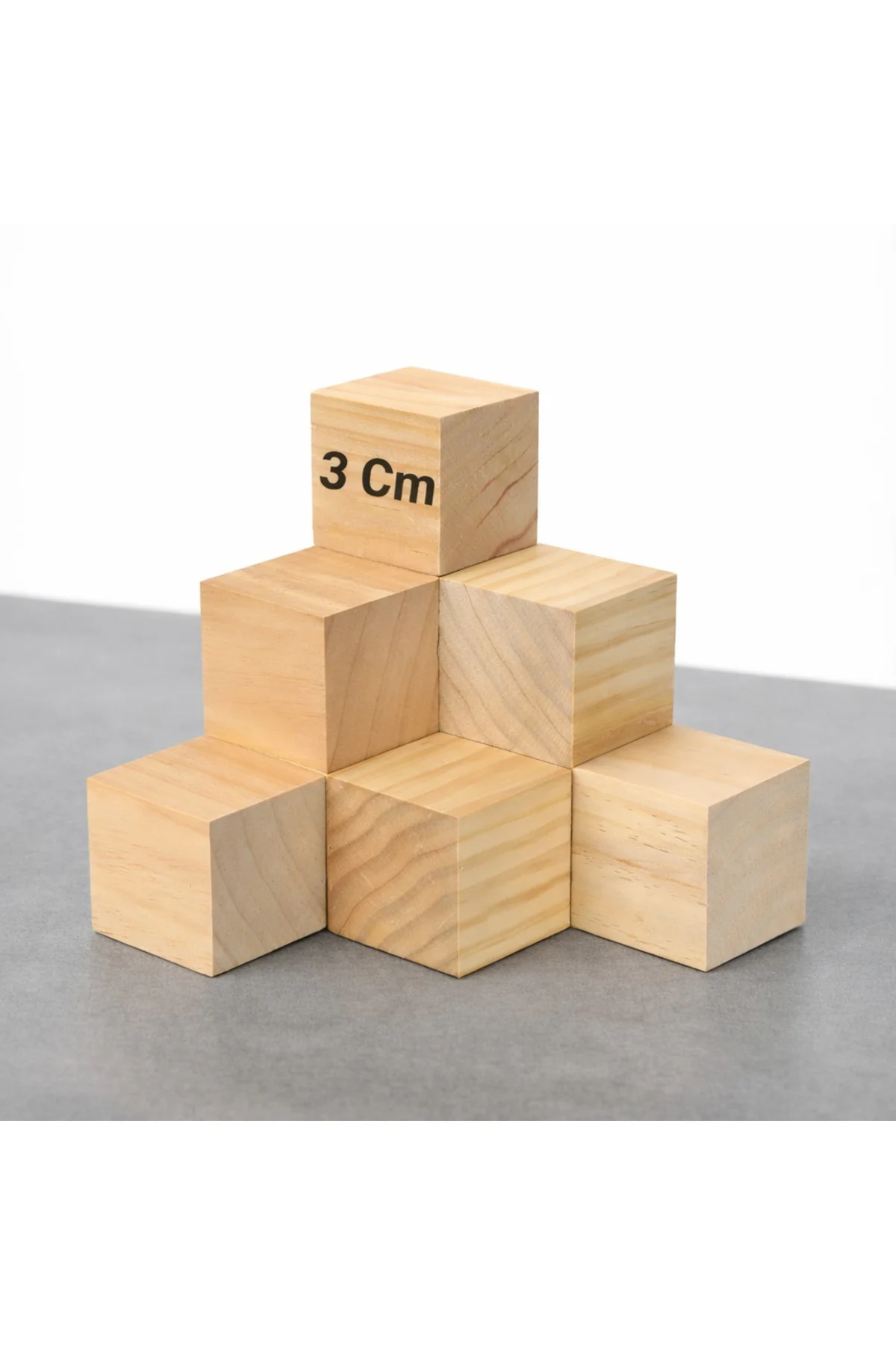 (3cm) Ahşap Küp (30 adet) - DIY Sanat ve Hobi Projeleri biblo yapımı -A kalite - iDekor Görsel 2