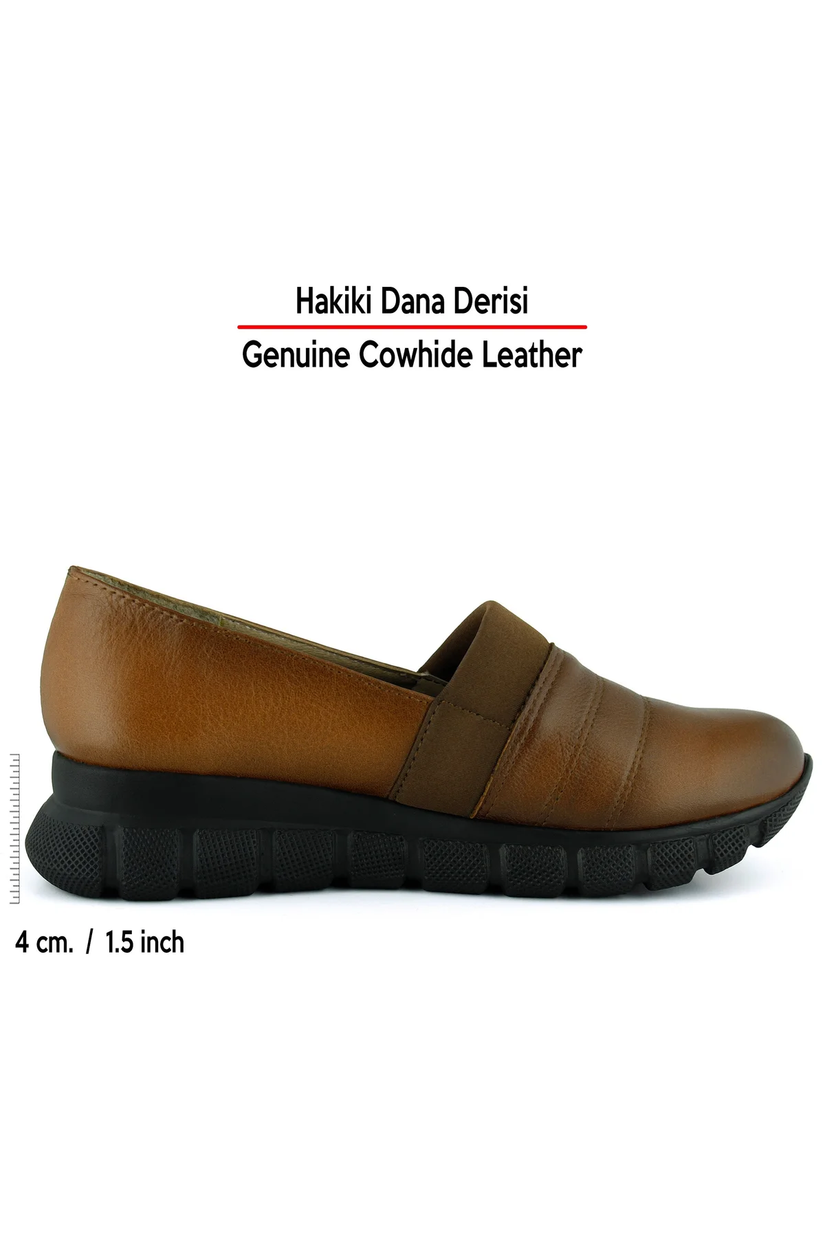 Lorraine Taba Hakiki Dana Derisi Streç Dolgu Topuklu Günlük Ayakkabı - Erkan Saçmacı Görsel 2