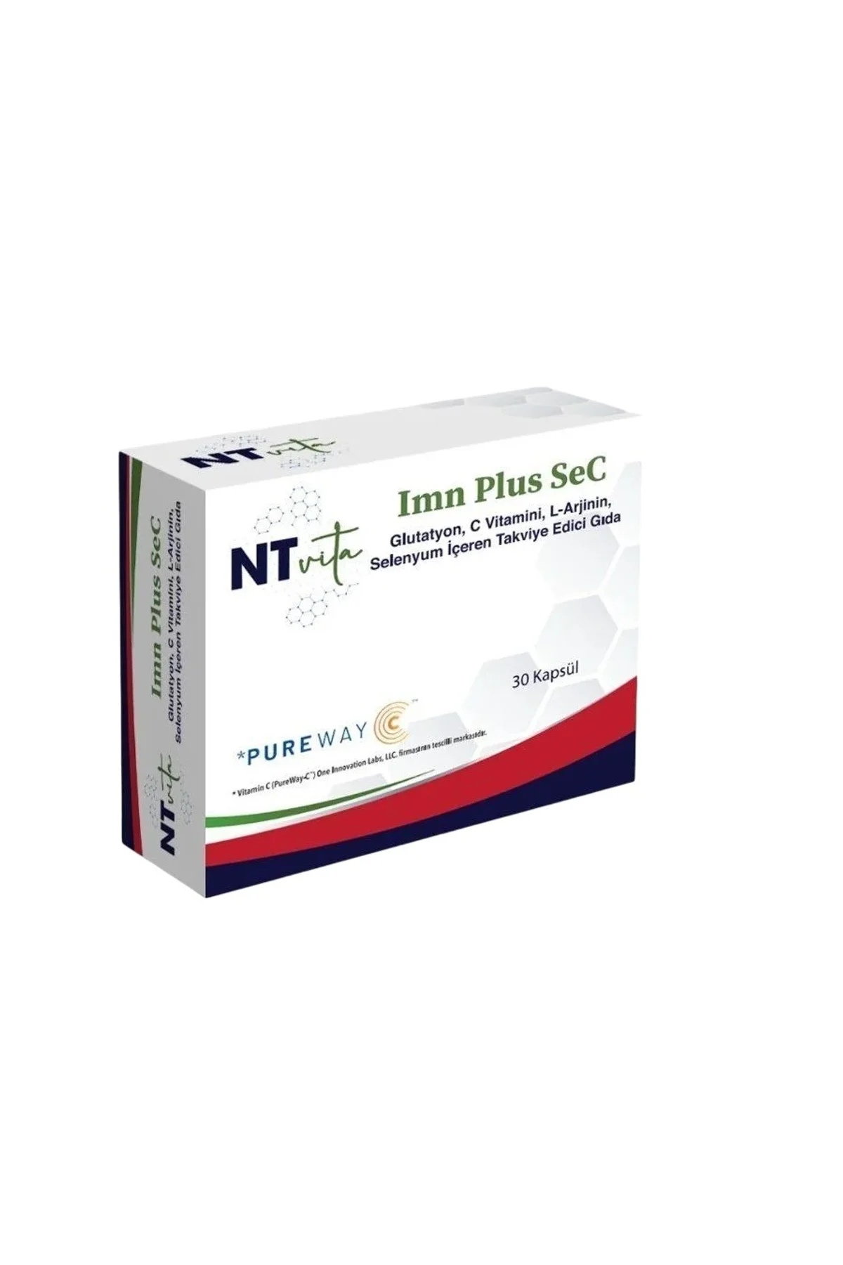 NTVita Imn Plus SeC Glutatyon, C Vitamini, L Arjinine ve Selenyum içerikli 30 Kapsül