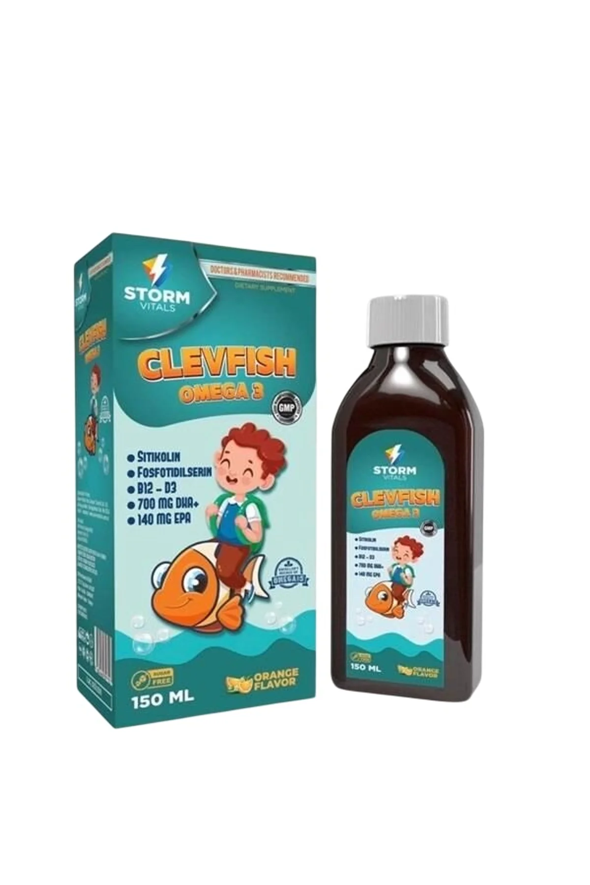 Storm Vitals Clevfish Omega 3 Sitikolin 150ml Sıvı
